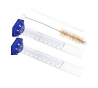 EPIGEIST 4 pièces Cylindres Gradués Verre Épais avec Base Stable et Graduation Précise Outils de Verrerie de Laboratoire Transparente Lot Brosse de Nettoyage