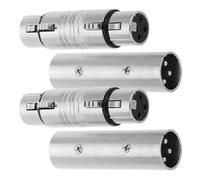 EPIGEIST 4 pièces Kit Adaptateurs XLR Mâle vers Mâle et Femelle vers Femelle Connecteurs Stables Métal pour Microphone Mixeur et Amplificateur Audio
