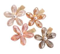 EPIGEIST 4 pièces Petites Pinces Cheveux Fleurs Barrettes Mignonnes Forme de Fleur pour Femmes et Filles Accessoires Cheveux Fleuris Confortables et Durables