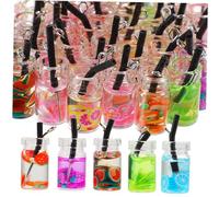 EPIGEIST 40 pièces Mini Bottles Charms DIY Fruit Drink Pendants For Jewelry Making Glass Material Lightweight And Accessories For Necklaces Bracelets Keychains Craft Supplies