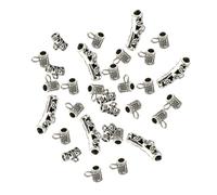 EPIGEIST 40 pièces Perles Intercalaires Tibetaines Vintage Alliage pour Création Bijoux DIY Accessoires Mélangés pour Collier Bracelet Charms