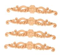 EPIGEIST 4pièces Lot de Appliques Bois Sculpté pour Portes Et Armoires Décoratives pour Meubles Et Maison Incrustées