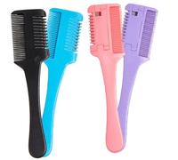 EPIGEIST 4pièces Peigne Effileur Double Face Peigne Rasoir Coiffure Pour Coupe Et Amincissement Des Cheveux Poignée Confortable Et Lames Remplaçables Adapté Cheveux Longs Courts Épais Et Pe