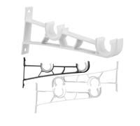 EPIGEIST 4pièces Supports De Tringle à Rideaux Doubles Alliage Aluminium Fixations Latérales Robustes pour Rideaux De Fenêtre Lourds Et Transparents