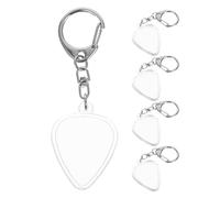 EPIGEIST 5 Pièces Boîtier Porte-clés Transparent pour Médiators de Guitare Organisateur Portable pour Médiators Électriques et Acoustiques Accessoire Ergonomique pour Musiciens