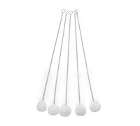 EPIGEIST 5 pièces Brosse de Nettoyage Fine Nylon à Embout Doux pour Flacons Coniques et Tubes Manche Inoxydable Antirouille avec Anneau Suspendu Brosse de Lavage Polyvalente pour Usage