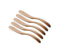 EPIGEIST 5 pièces Couteaux Bois Naturel pour Beurre Confiture et Fromage Outils de Pâtisserie Légers et Faciles à Utiliser pour Étaler Crème et Gâteau Au Quotidien