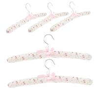 EPIGEIST 5 pièces Lot de Cintres Rembourrés Tissu Éponge Antidérapants Doux et Résistants pour Vêtements Délicats Protège Les Habits sans Traces pour Dressing et Voyage Couleur Aléatoire