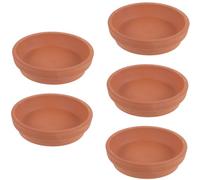 EPIGEIST 5 pièces Lot de Soucoupes Terre Cuite Rouge pour Pots de Fleurs Plateau Réutilisable Étanche pour Plantes Dintérieur Support Pratique pour Cache Pots et Récupération
