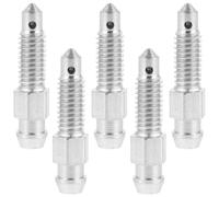 EPIGEIST 5 pièces Vis de Purge Air pour Fourche Moto Soupape de Purge Métallique Robuste Vis Tête Plate et Étrier Accessoire Multifonction pour Dégazage et Vidange