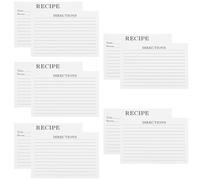 EPIGEIST 50 Fiches de Recettes Compactes et Pratiques en Papier Cartes Alimentaires Vierges Monochromes pour Usage Quotidien pour Noter Ingrédients et Instructions Cuisine