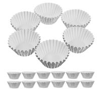 EPIGEIST 500 pièces Lot de Mini Caissettes Pâtisserie Aluminium Argenté Épais Résistantes à Haute Température Doublures Cupcakes Décoratives pour Mariages et Anniversaires