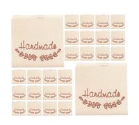 EPIGEIST 50pièces Étiquettes de Couture Faites Main Coton pour Vêtements Sacs Poupées Projets de Tricot et Loisirs Créatifs Lavables