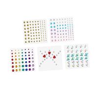 EPIGEIST 5feuilles Autocollants De Gemmes Auto-adhésives Pour Yeux Et Visage De Décorations Rhinestone Accessoire De Maquillage Et Art Des Pour Fêtes Et Cosplay