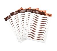 EPIGEIST 5feuilles Autocollants Sourcils Transferts pour Sourcils Marron Faux Autocollants Décollables Kit Maquillage