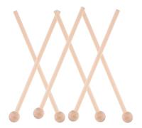 EPIGEIST 6 pièces Baguettes de Percussion Bois Maillets pour Marimba Xylophone Instruments à Percussion Éducatifs Accessoires Bois Naturel
