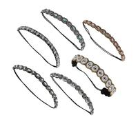 EPIGEIST 6 pièces Bandeaux Élastiques Femme avec Cristal Brillant Accessoires Cheveux Élastiques Confortables pour Cheveux Fins à Épais Bijoux de Tête Élégants pour Toutes Occasions