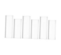 EPIGEIST 6 Pièces Guitar Slides Set For Electric Acoustic Bass Guitars Transparent Glass Sliders Wear Resistant Ergonomic Finger Slides For Stable Grip And Precise Sound Projection