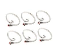 EPIGEIST 6 pièces Lot de Anneaux Serpent Alliage pour Tricotage et Crochet Bagues Ouvertes Multifonctions Outils Portables pour Travaux Manuels et Décoration Féminine