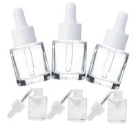 EPIGEIST 6 pièces Lot de Flacons Verre avec Pipette Compte-gouttes pour Huiles Essentielles et Cosmétiques Bouteilles de Voyage Pratiques et Contrôle Précis des Gouttes