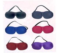 EPIGEIST 6 pièces Masque Sommeil sans Nez Lot Cache Yeux Occultant Confortable pour Voyage Nuit et Sieste Noir Bleu Cyan Rose Rouge