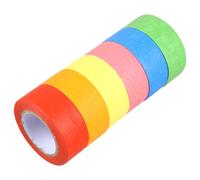 EPIGEIST 6 pièces Ruban Masking Tape Papier Adhésif Couleur Multicolore pour Loisirs Créatifs Décoration et Organisation Facile à Décoller Résidu