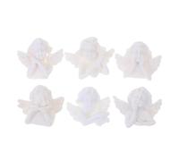 EPIGEIST 60 pièces Lot de Breloques Résine Anges DIY pour Décoration Coque Téléphone Accessoires Créatifs Blancs Modèles