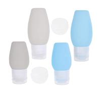 EPIGEIST 6pièces Bouteilles De Voyage Silicone Flacons Rechargeables Pour Liquides Toilettage Bleu Angélique Bleu Angélique Pour Voyage Camping Et Stockage De Cosmétiques