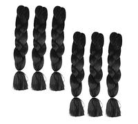 EPIGEIST 6pièces Perruque Tresse Africaine Synthétique Lot De Extensions Cheveux Tresséeselle