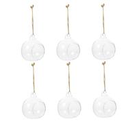 EPIGEIST 6pièces Vases Suspendus Verre Transparent pour Plantes Hydroponiques Et Bougies Supports Muraux Décoratifs pour Jardin Mariage Et Fêtes Contenants Suspendus pour Micro Paysage