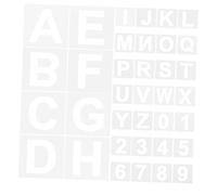EPIGEIST 72 Pièces Lot de Pochoirs Plastique Lettres et Chiffres Réutilisables pour Peinture Art et Décoration Murale Alignement Facile et Nettoyage Simple