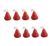 EPIGEIST 8 Pièces Lot de Bougies Parfumées Fraise Cire de Soja Décor Portable Cadeau Anniversaire Décoration de Bureau et Apaisante