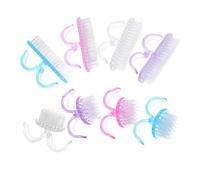 EPIGEIST 8 Pièces Nail Dust Brushes Set With Handle Small Plastic Nail Cleaning Scrubbing Tools For Fingernail Manicure Soft Bristle Brushes For Home And Salon Use
