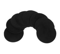 EPIGEIST 8 pièces PU Cuir Noir Ultra Doux Velours Cristal Fin Remplacement Poudre Puff Rond Maquillage Cosmétique Visage Fond de Teint Outil Facile à Nettoyer