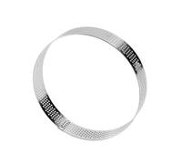 EPIGEIST Anneau Moule à Gâteau Acier Inoxydable Perforé Cercle Rond Ventilé pour Mousse Cookies et Tartelettes Maison