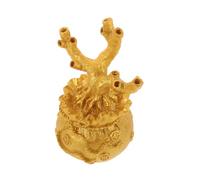 EPIGEIST Arbre De Fortune Chinois Décoratif Grand Format Base Bricolage Bois Et Cristal Jaune, Ornement Intérieur Feng Shui pour Bureau Et Maison, Arbre à Argenté Artisanal Porte-Richesse