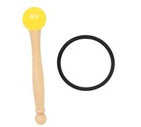 EPIGEIST Baguette pour Bol Chantant avec Manche Bois Poli Tête Caoutchouc Flexible et Portable pour Bol Cristal et Instruments à Percussion