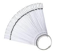 EPIGEIST Bâtonnets pour Faux Ongles et Modèles D'exercices 50 Pièces Taille Éventail Transparent Présentation Vernis à Ongles Usage Professionnel et Domicile