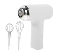 EPIGEIST Batteur Électrique à Main pour Œufs et Lait Compact Haute Puissance pour Cuisine et Pâtisserie Mixeur Ergonomique sans Fil Blanc Double