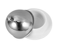 EPIGEIST Beurrier Céramique avec Inoxydable Récipient Multifonction pour Beurre et Sauce Design Élégant pour Cuisine et Réception