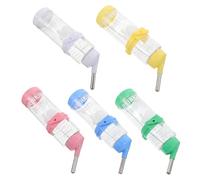 EPIGEIST Biberon Anti-Fuite pour Petits Animaux 250Ml Lot de 5 Bouteilles Suspendues en Plastique Transparent Distributeur D’Eau pour Hamster Lapin Chinchilla et Cochon D’Inde