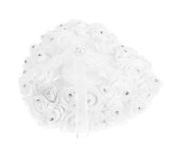 EPIGEIST Boîte à Bijoux Cœur Romantique Décorée de Strass Organiseur Anneaux pour Mariage Présentoir Alliances Élégant pour Cérémonie et Rangement Précieux