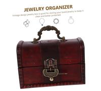 EPIGEIST Boîte à Bijoux Vintage Rétro Petit Coffre de Rangement Compact pour Bijoux Trousseau Décor Intérieur et Accessoires Précieux