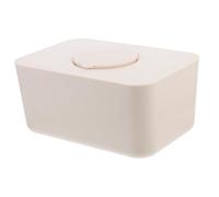 EPIGEIST Boîte à Lingettes Humide Silicone avec Couvercle Étanche Boîte de Rangement Portable pour Lingettes Décorative et Polyvalente pour Voiture Bureau et Maison Beige