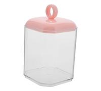 EPIGEIST Boîte à Petite Taille Rose avec Couvercle, Organisateur de Maquillage, Protection Poussière et Humidité, pour Salle de Bain et Bureau, Rangement Multifonction