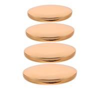 EPIGEIST Boîte à Poudre de Voyage Dorée 4 Pièces avec Miroir, Étui à Fards à Paupières Vide Rond à Clapet, Palette de Maquillage Portable pour Rangement Diy, Mini-conteneur Léger