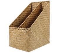 EPIGEIST Boîte de Rangement en Paille Tressée Naturelle Panier Tissé Rustique pour Maison et Bureau Organiseur Multifonctionnel D’Accessoires de Table Panier Décoratif Original Taille