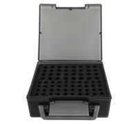 EPIGEIST Boîte de Rangement Portable pour Piles AA et AAA 72 Slots Doublure en Mousse, Conteneur de Recyclage Sécurisé pour Piles Usagées, pour Maison, Bureau et Voyages