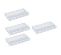 EPIGEIST Boîte De Rangement Transparente Pour Têtes De Polissage Manucure 24 Trous 4 Pièces Organiseur Compact Pour Accessoires Ongles Usage Professionnel Et Personnel