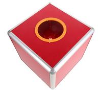 EPIGEIST Boîte de Tombola Rouge 25 Cm avec 50 Boules Numérotées, Boîte à Suggestions Transparente Multifonction pour Tirage au Sort, Collecte de Dons et Événements Festifs